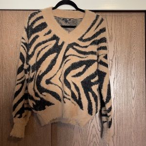 NWOT Papermoon Zebra Knit Sweater